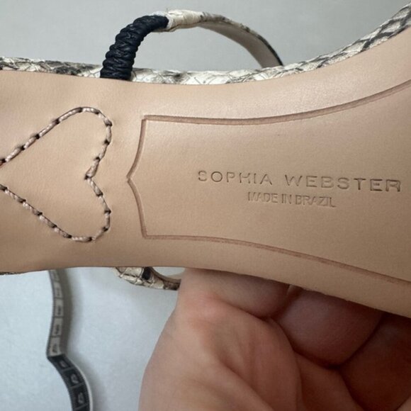 Sophia Webster Snakeskin Strappy Heels – Size 7.5, Ultra Chic Design - Picture 9 of 13